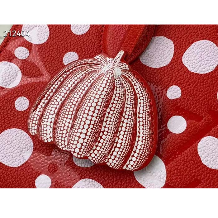 Louis Vuitton LV Women LV x YK OnTheGo PM Red White Embossed Grained Monogram Empreinte Cowhide