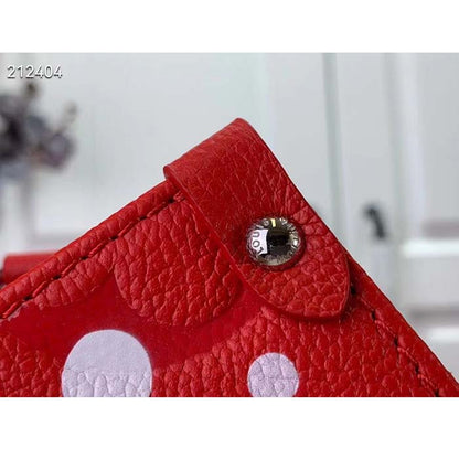 Louis Vuitton LV Women LV x YK OnTheGo PM Red White Embossed Grained Monogram Empreinte Cowhide