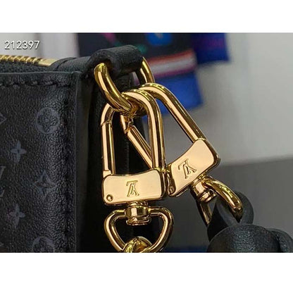 Louis Vuitton LV Women Lexington Pouch Black Monogram-Embossed Calf Leather