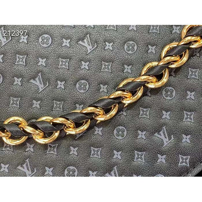 Louis Vuitton LV Women Lexington Pouch Black Monogram-Embossed Calf Leather