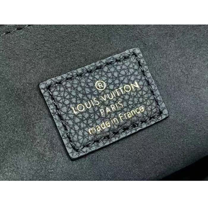 Louis Vuitton LV Women Lock Go Black Grained Calf Leather Microfiber Lining
