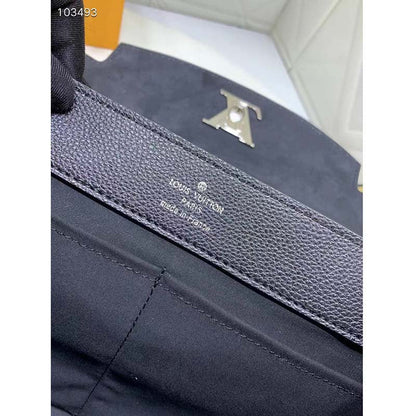 Louis Vuitton LV Women Lockme Ever MM Handbag Black Soft Grained Calfskin
