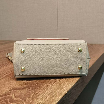 Louis Vuitton LV Women Lockme Ever Mini Handbag Greige Grained Calf Leather