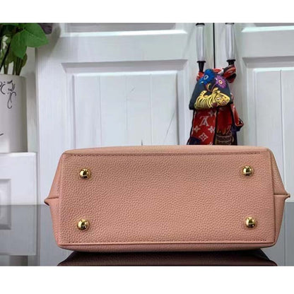 Louis Vuitton LV Women Lockme Ever Mini Handbag Pink Grained Calf Leather