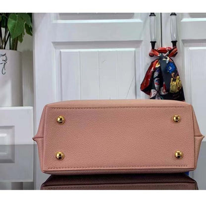 Louis Vuitton LV Women Lockme Ever Mini Handbag Rose Quartz Trianon Grained Calf Leather