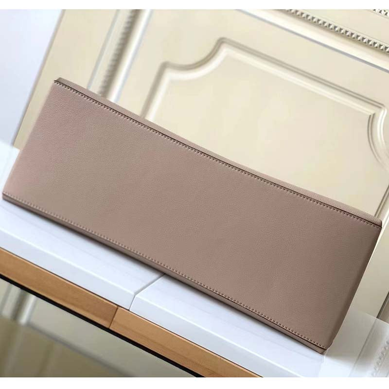 Louis Vuitton LV Women Lockme Shopper Beige Greige Grained Calf Leather