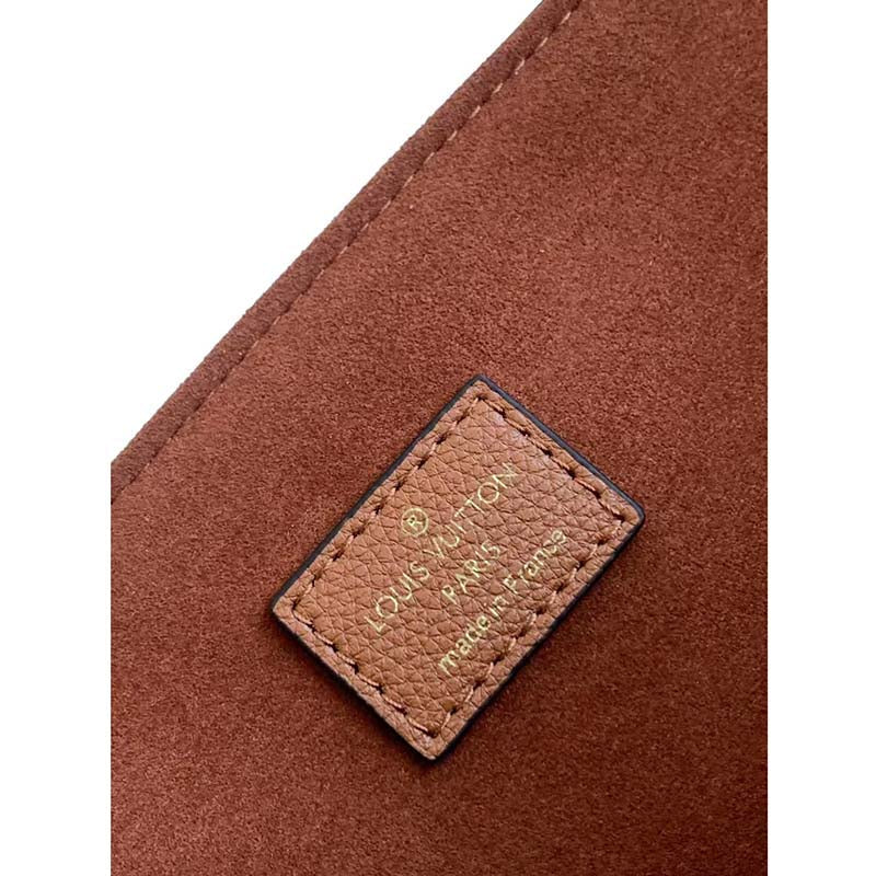 Louis Vuitton LV Women Lockme Shopper Chataigne Brown Grained Calf Leather