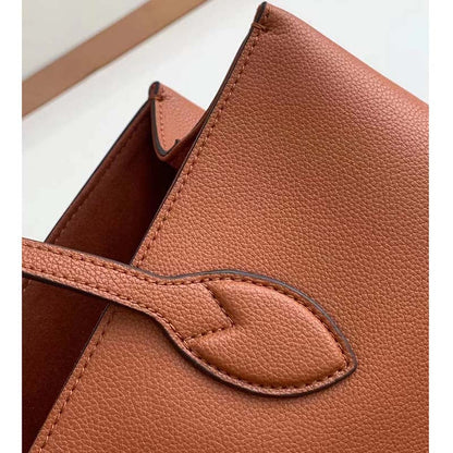 Louis Vuitton LV Women Lockme Shopper Chataigne Brown Grained Calf Leather