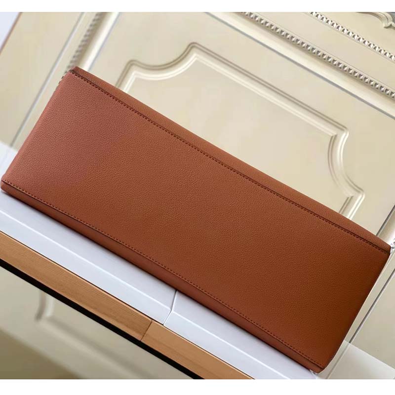 Louis Vuitton LV Women Lockme Shopper Chataigne Brown Grained Calf Leather