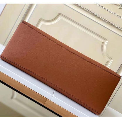 Louis Vuitton LV Women Lockme Shopper Chataigne Brown Grained Calf Leather