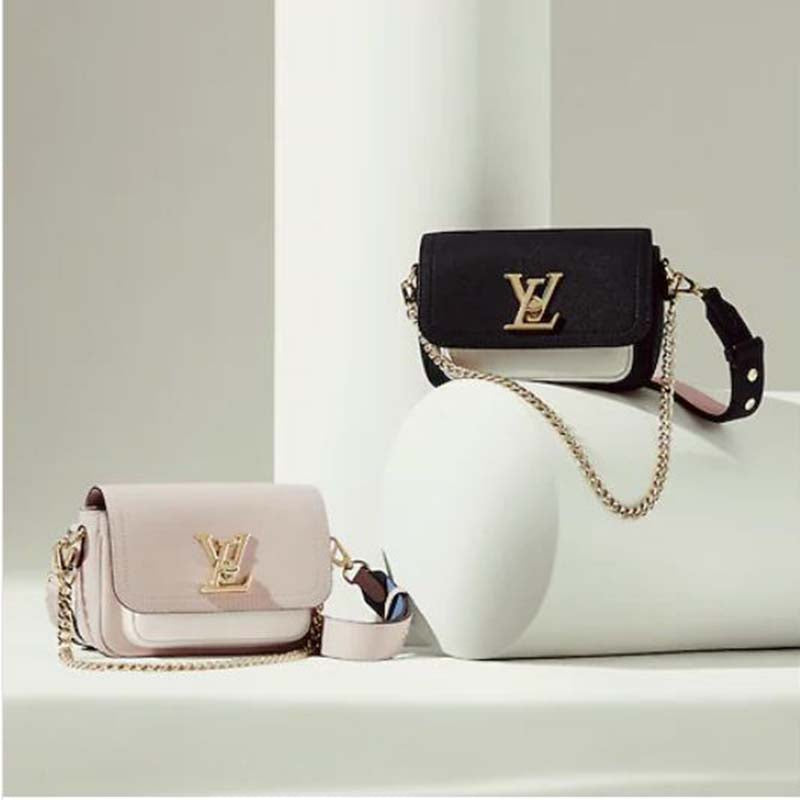 Louis Vuitton LV Women Lockme Tender Black Grained Calf Leather