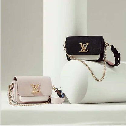 Louis Vuitton LV Women Lockme Tender Black Grained Calf Leather