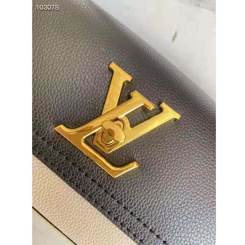 Louis Vuitton LV Women Lockme Tender Black Grained Calf Leather