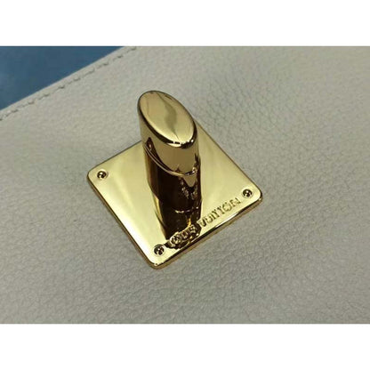 Louis Vuitton LV Women Lockme Tender Bleu Nuage Blue Grained Calf Leather