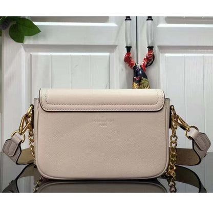 Louis Vuitton LV Women Lockme Tender Quartz White Grained Calf Leather