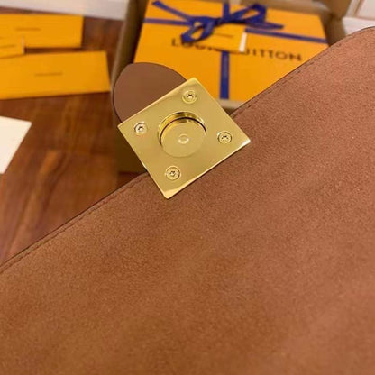 Louis Vuitton LV Women Locky BB Bag Brown Monogram Coated Canvas Smooth Cowhide