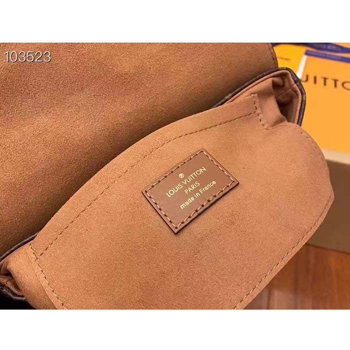 Louis Vuitton LV Women Locky BB Bag Brown Monogram Coated Canvas Smooth Cowhide