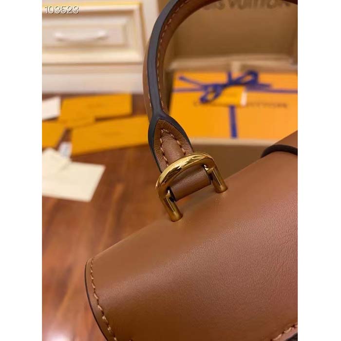 Louis Vuitton LV Women Locky BB Bag Brown Monogram Coated Canvas Smooth Cowhide