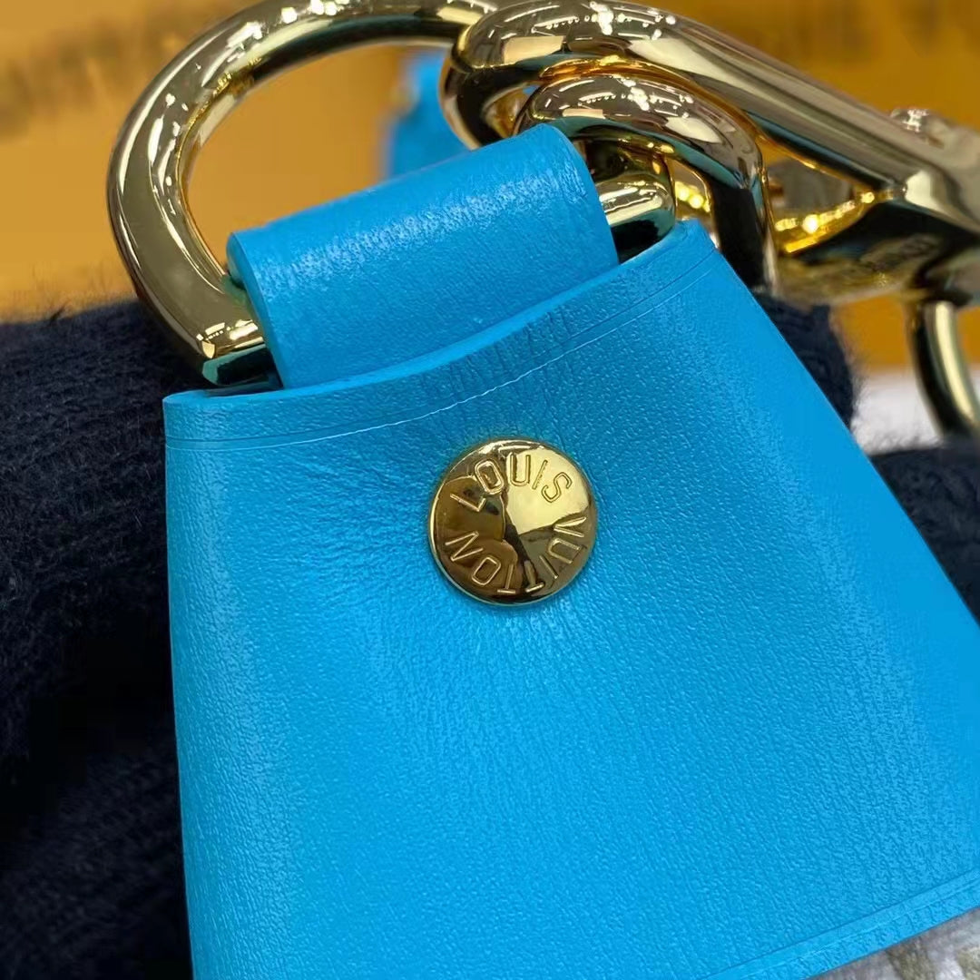 Louis Vuitton LV Women Loop Ecru Blue Since 1854 Jacquard Textile Cowhide Leather