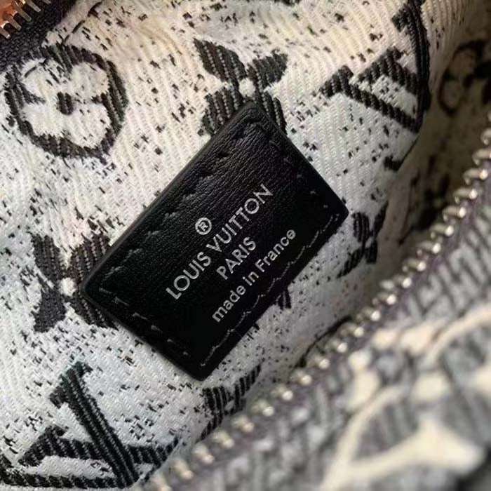 Louis Vuitton LV Women Loop PM Bag Gray Denim Textile Jacquard