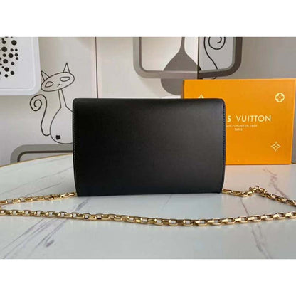 Louis Vuitton LV Women Louise Chain GM Smooth Patent Calfskin