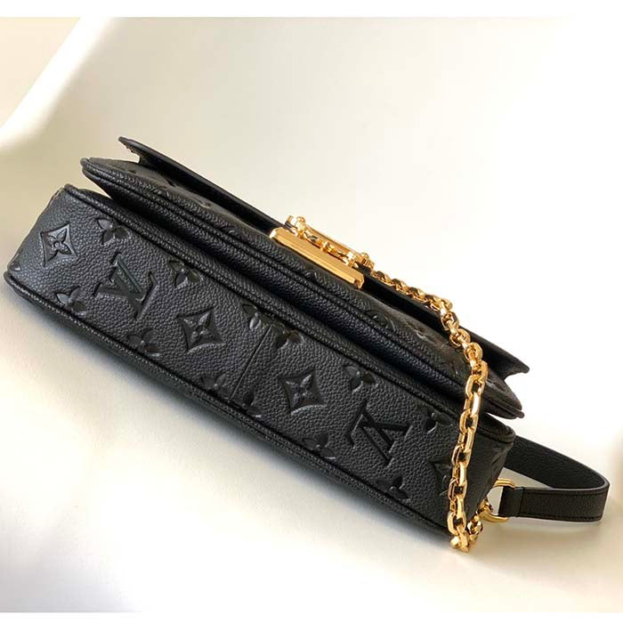 Louis Vuitton LV Women Marceau Black Embossed Grained Cowhide Leather