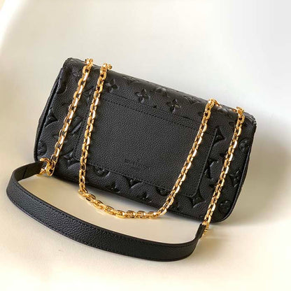 Louis Vuitton LV Women Marceau Black Embossed Grained Cowhide Leather