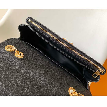 Louis Vuitton LV Women Marceau Black Embossed Grained Cowhide Leather