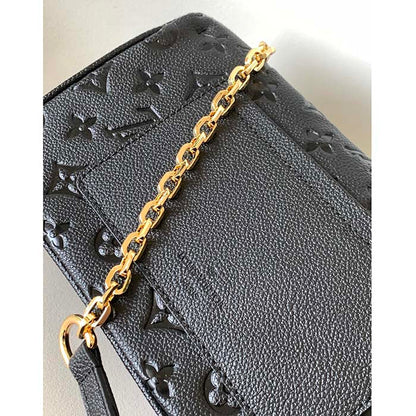 Louis Vuitton LV Women Marceau Black Embossed Grained Cowhide Leather