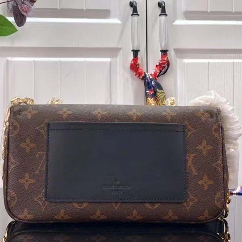 Louis Vuitton LV Women Marceau Black Monogram Coated Canvas Cowhide Leather
