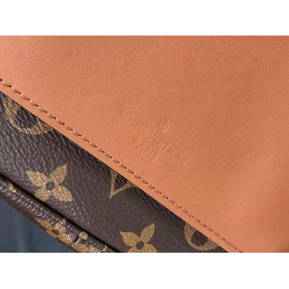 Louis Vuitton LV Women Marceau Brown Monogram Coated Canvas Cowhide Leather