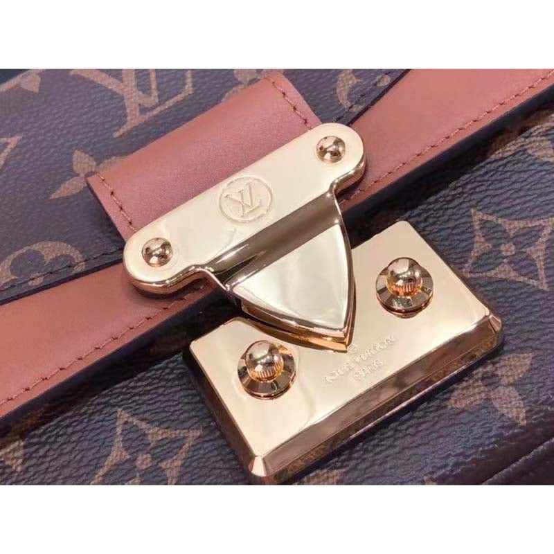 Louis Vuitton LV Women Marceau Brown Monogram Coated Canvas Cowhide Leather