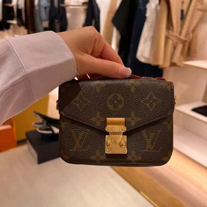 Louis Vuitton LV Women Micro Métis Bag Monogram Coated Canvas Cowhide Leather