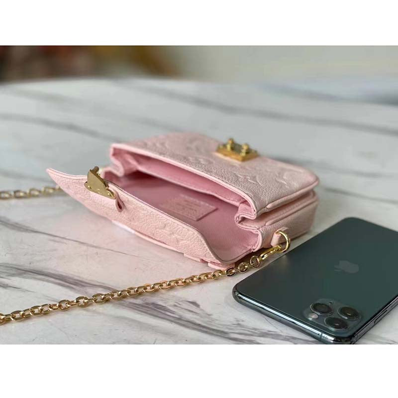 Louis Vuitton LV Women Micro Métis Pink Monogram Empreinte Embossed Supple Grained Cowhide