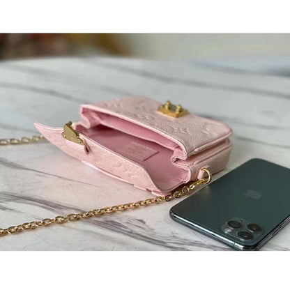 Louis Vuitton LV Women Micro Métis Pink Monogram Empreinte Embossed Supple Grained Cowhide