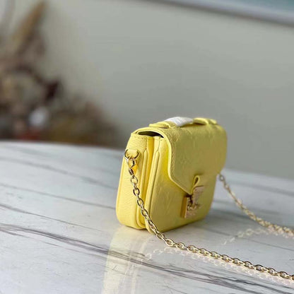Louis Vuitton LV Women Micro Métis Yellow Monogram Empreinte Embossed Supple Grained Cowhide
