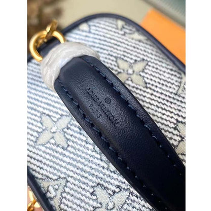 Louis Vuitton LV Women Micro Vanity Blue Monoglam Coated Canvas Microfiber Lining