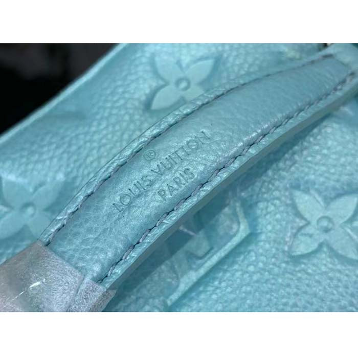 Louis Vuitton LV Women Micro Vanity Blue Monogram Empreinte Embossed Supple Grained Cowhide Leather