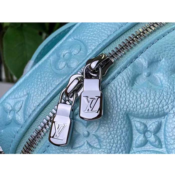 Louis Vuitton LV Women Micro Vanity Blue Monogram Empreinte Embossed Supple Grained Cowhide Leather