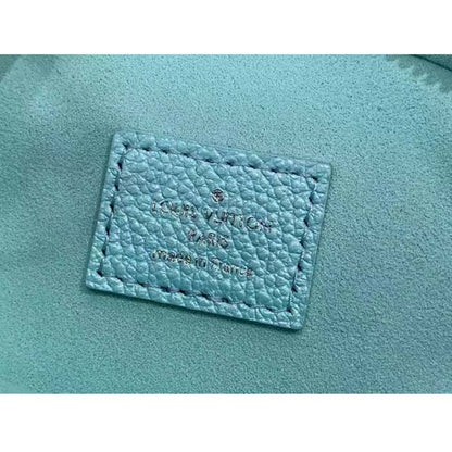 Louis Vuitton LV Women Micro Vanity Blue Monogram Empreinte Embossed Supple Grained Cowhide Leather