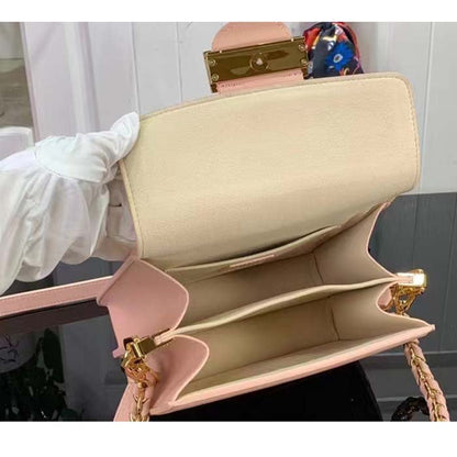Louis Vuitton LV Women Mini Dauphine Handbag Pink Epi Grained Cowhide Leather