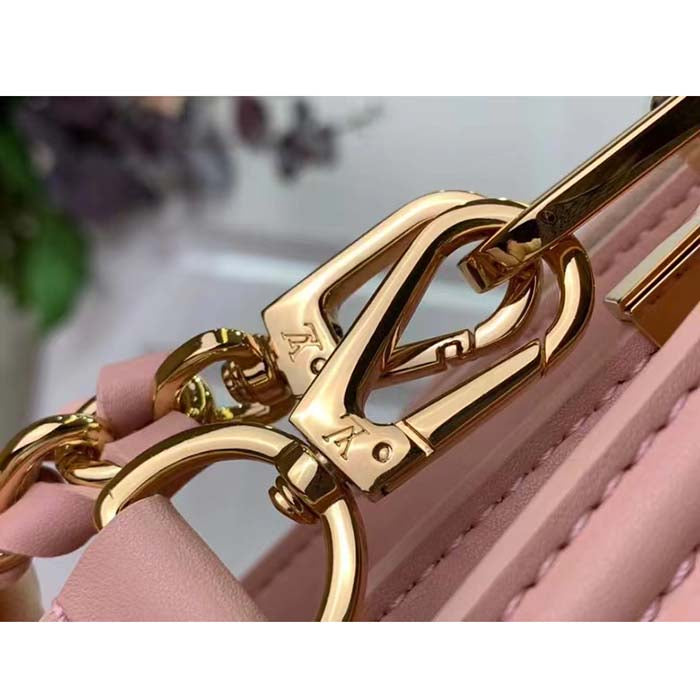 Louis Vuitton LV Women Mini Dauphine Handbag Pink Epi Grained Cowhide Leather