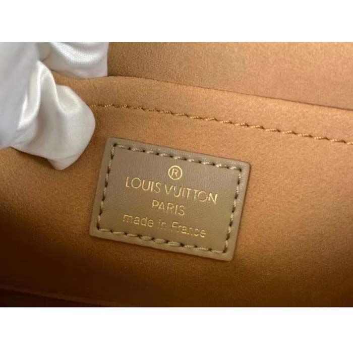 Louis Vuitton LV Women Mini Dauphine Handbag Poivre Brown Epi Grained Cowhide Leather