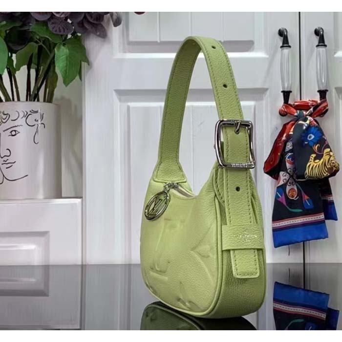 Louis Vuitton LV Women Mini Moon Green Monogram Empreinte Embossed Supple Grained Cowhide Leather