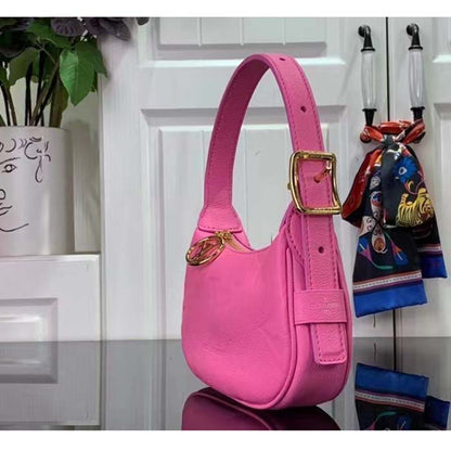 Louis Vuitton LV Women Mini Moon Pink Monogram Empreinte Embossed Supple Grained Cowhide Leather