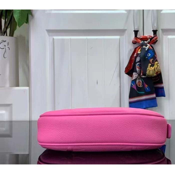 Louis Vuitton LV Women Mini Moon Pink Monogram Empreinte Embossed Supple Grained Cowhide Leather
