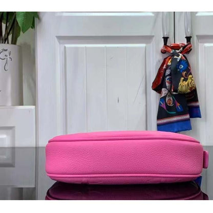Louis Vuitton LV Women Mini Moon Pink Monogram Empreinte Embossed Supple Grained Cowhide Leather
