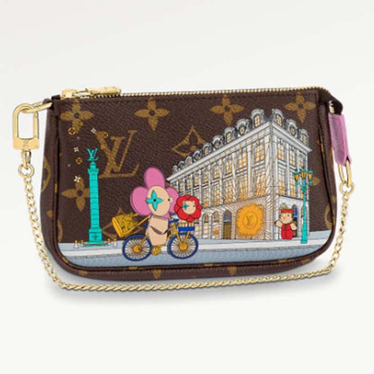Louis Vuitton LV Women Mini Pochette Accessoires in Monogram Coated Canvas