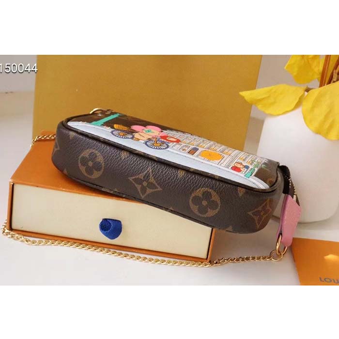 Louis Vuitton LV Women Mini Pochette Accessoires in Monogram Coated Canvas