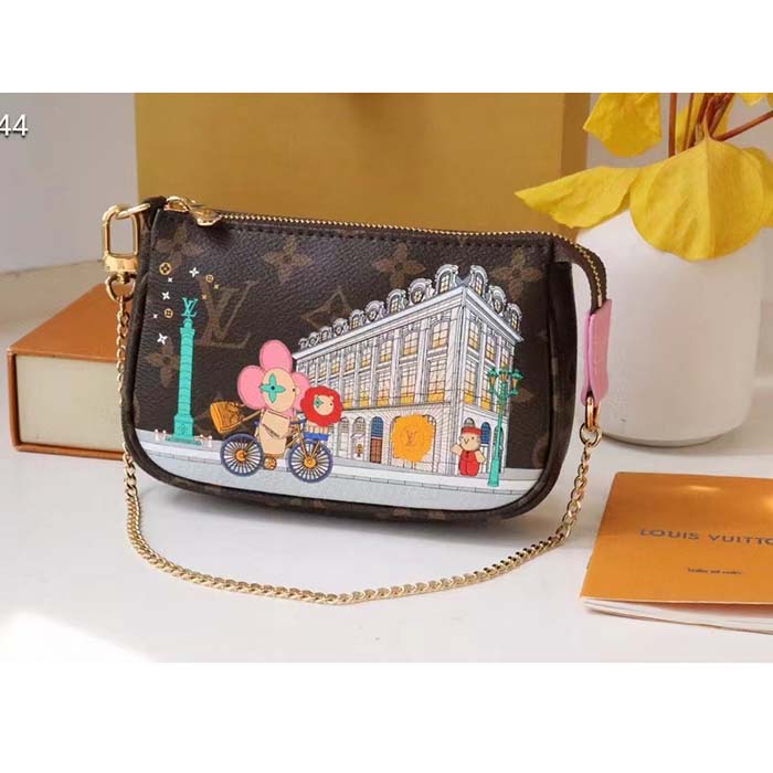 Louis Vuitton LV Women Mini Pochette Accessoires in Monogram Coated Canvas
